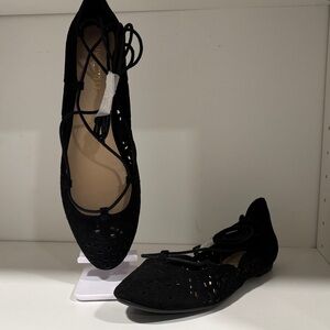 Nine West Black Cut-Out Flats